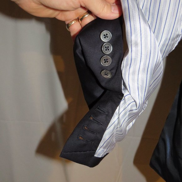 Ermenegildo Zegna Micronsphere Solid Navy Recent Two Button Sport Coat 48R - Picture 9 of 11